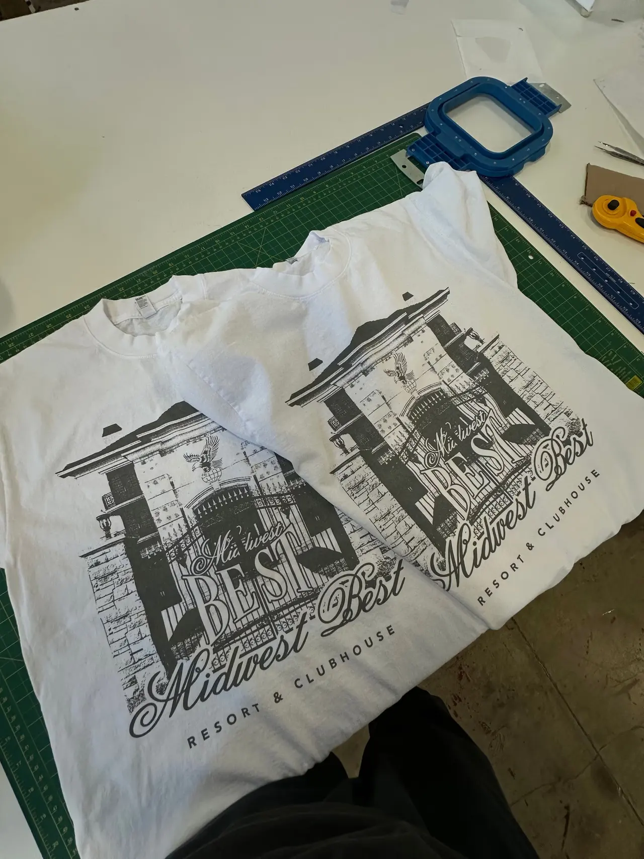 Custom apparel made in-house at PL Apparel Studio, Cambridge, Ontario