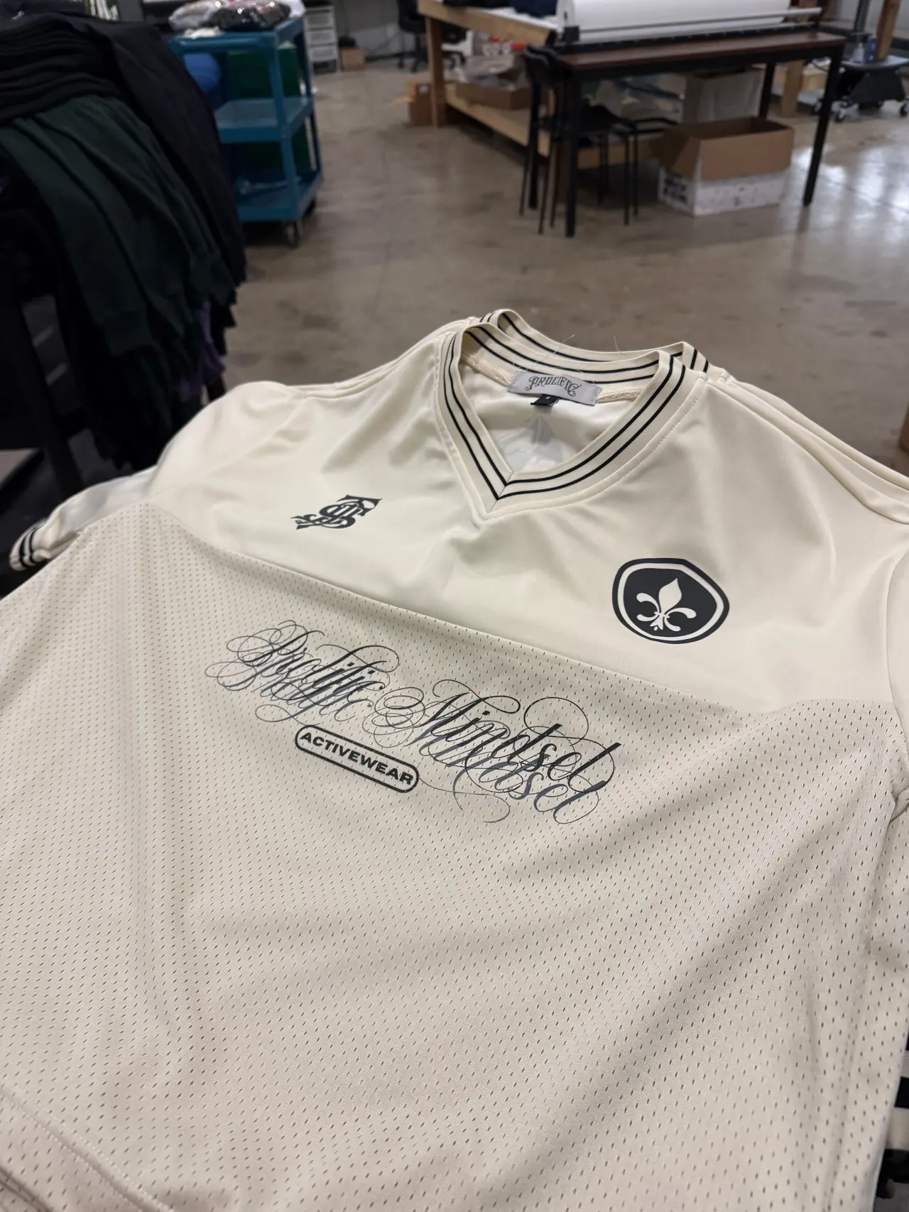 Custom apparel made in-house at PL Apparel Studio, Cambridge, Ontario