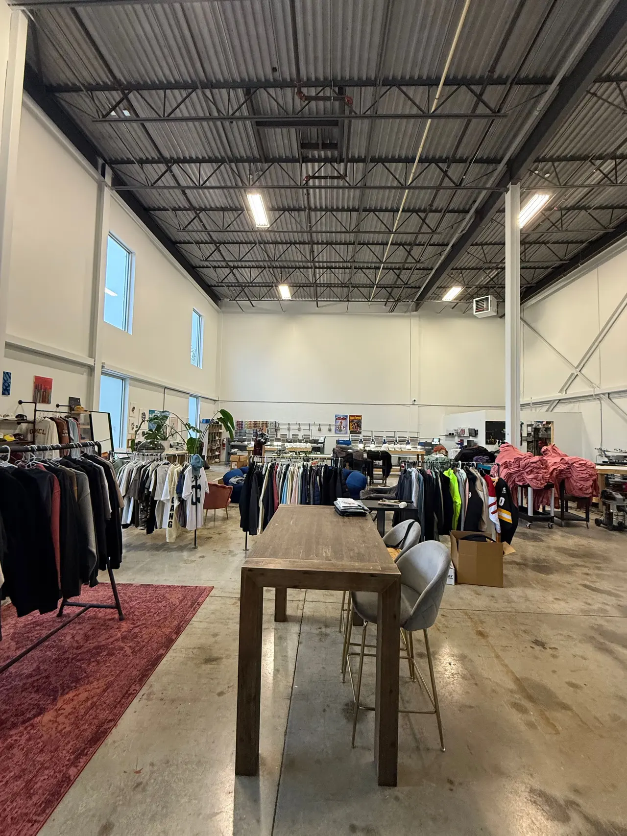 Custom apparel made in-house at PL Apparel Studio, Cambridge, Ontario